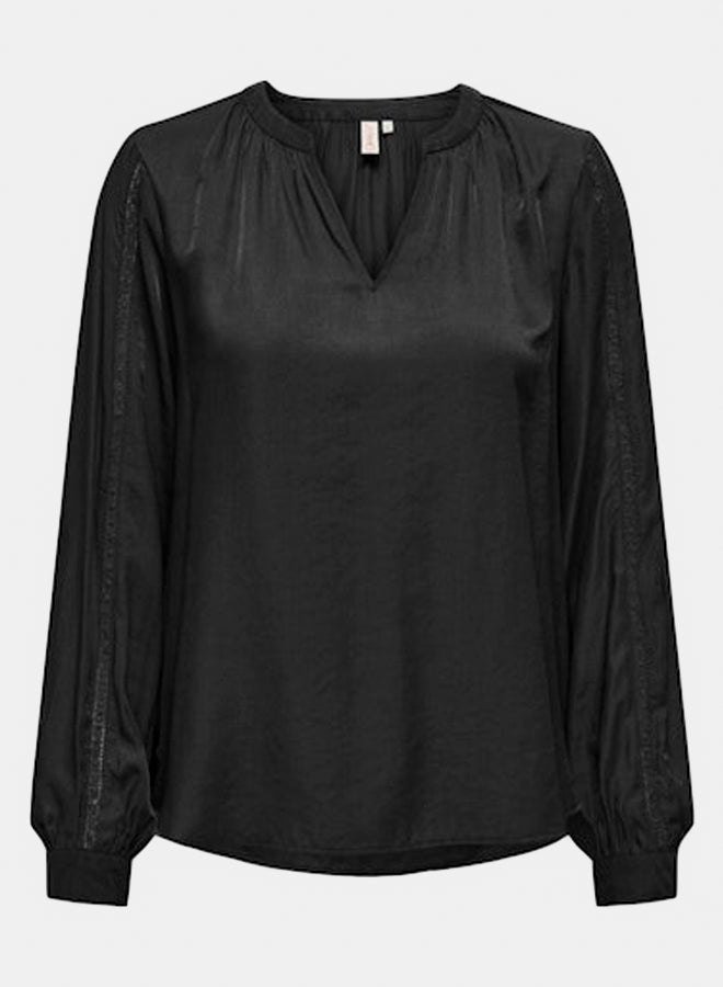ONLY ONLY Womens Pam Melva Longsleeve Detail Top - Image 1