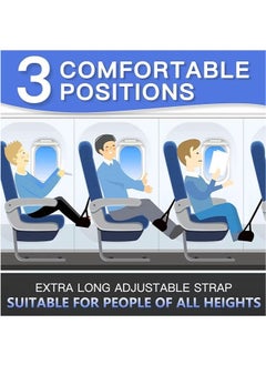 erorex 2 Pack Airplane Travel Footrest Hammock Perfect Airplane Foot Hammock Foot Hammock For Airplane Travel Accessories Desk Foot Hammock Travel Foot Rest Comfy Foot Hanger Airplane  - Image 3