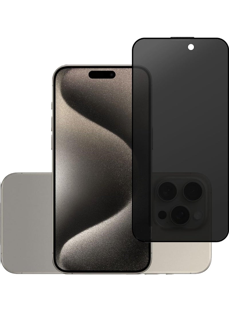 إم إف شاشة حماية 5D من الزجاج المقوى لحماية الخصوصية متوافقة مع موبايل IPhone 15 Pro Max / IPhone 15 Plus - Image 1