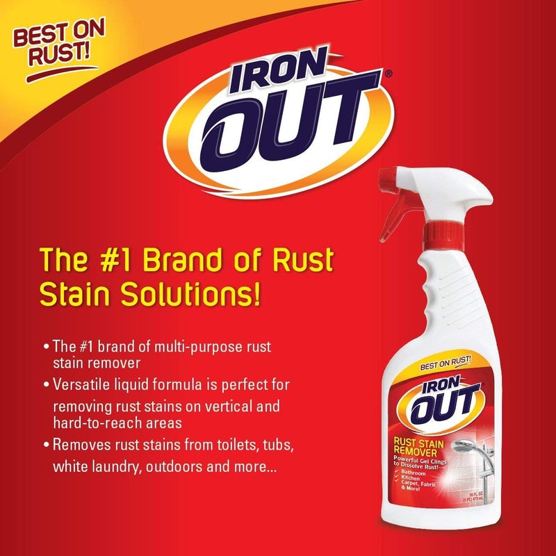 IronOut رذاذ جل مزيل بقع الصدأ، زجاجة 16 أونصة سائلة، عبوة 3 قطع - Image 3