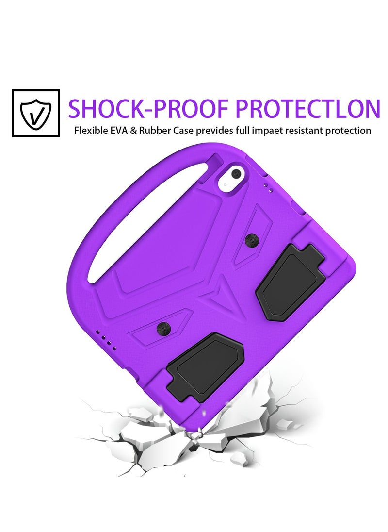 GULFLINK Lightweight Kids Friendly Shockproof Handle Stand Cover Case for ipad 10th 10.9 inch 2022（A2757/A2777）Purple  - Image 4