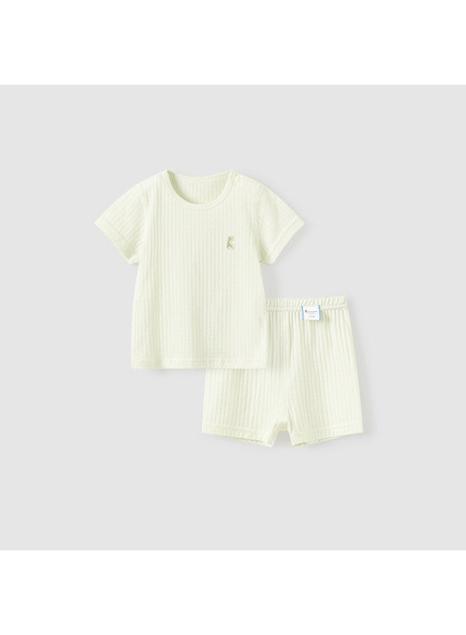 Tongtai Baby Underwear Set Summer Pure Cotton Baby Clothes Children's Lightweight Homewear Underwear Short Sleeves Shorts - Image 2