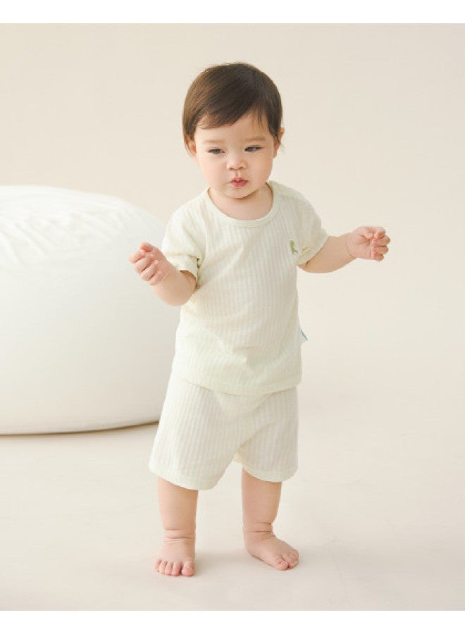 Tongtai Baby Underwear Set Summer Pure Cotton Baby Clothes Children's Lightweight Homewear Underwear Short Sleeves Shorts - Image 1