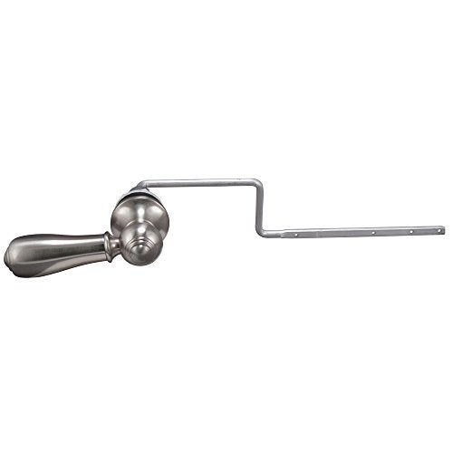 Plumb Pak Keeney PP836-71BNL Universal Fit Toilet Handle Tank Flush Lever, Decorative Faucet Style for Front, Side, or Angle Mount, Brushed Nickel - Image 1