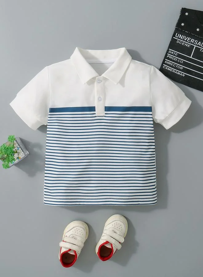 تايك تو Take Two Boys Striped Polo T-Shirt