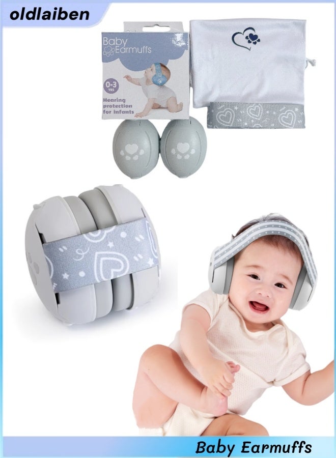 الدليبن سدادات أذن للأطفال، سدادات أذن قابلة للتعديل لتقليل الضوضاء، حماية أذن للأطفال الرضع والأطفال الصغار، سدادات أذن قابلة للتعديل لحماية الأذن، عصابة رأس فريدة من نوعها لملاءمة آمنة ومريحة، لحماية الأذن، والنوم، ومستلزمات السفر للأطفال (نمط قلب) - Image 1