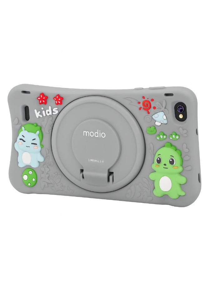 MODIO TAB Modio M796 Kids Tablet – 7 Inch HD Display, Android 13, 6GB RAM + 256GB Storage, 4000mAh Battery, Dual Camera, Single SIM, Cartoon Silicone Case (Gray) - Image 2