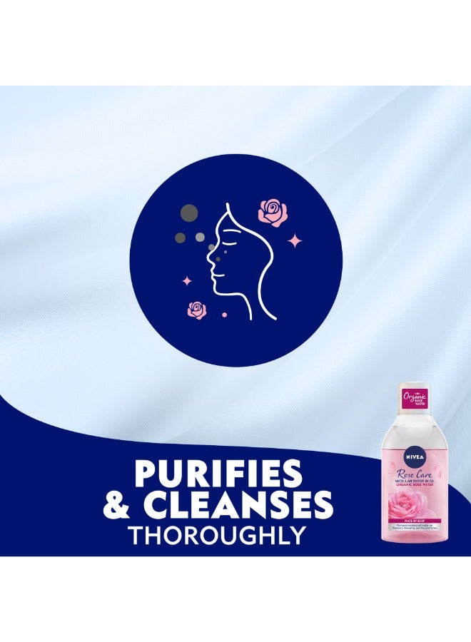 Nivea Micellar Organic Rose Water Makeup Remover 400ml - Image 5