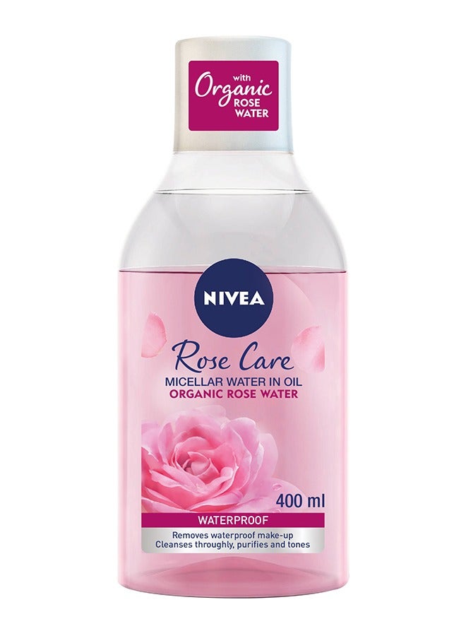 Nivea Micellar Organic Rose Water Makeup Remover 400ml - Image 1
