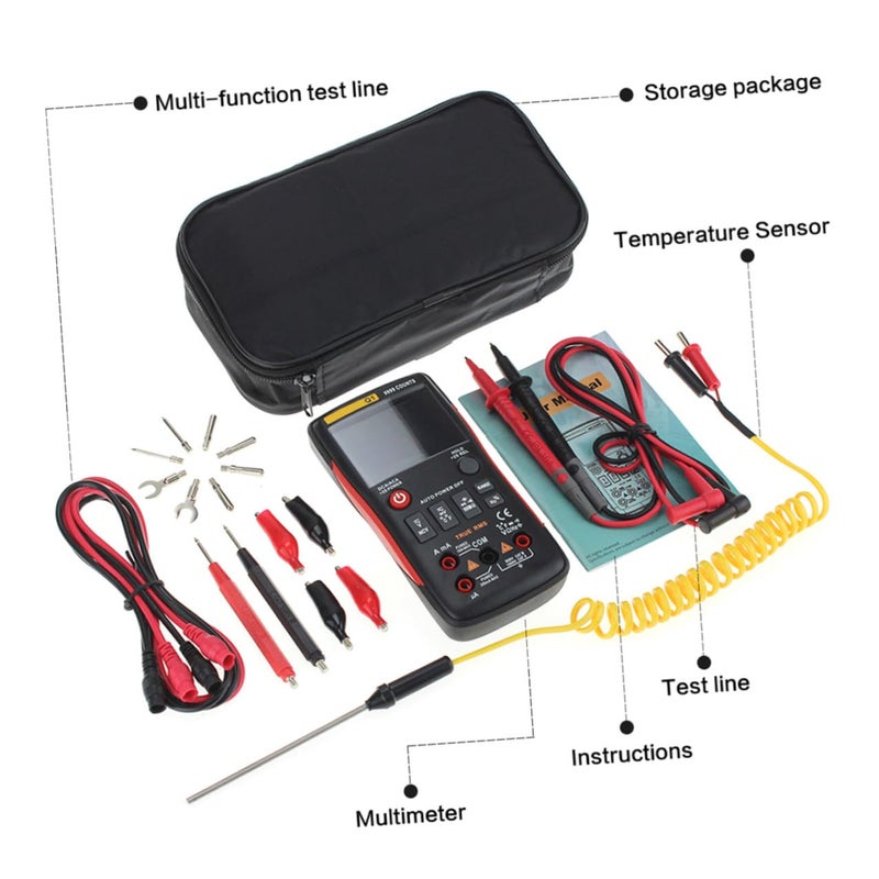 Auto Ranging Digital Multimeter Measures Voltage Current Resistance Capacitance Frequency Temperature NCV Diode Continuity Tester - Image 5