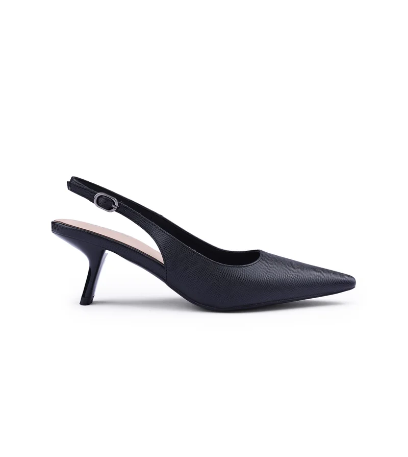كابلي Womens textured slingback strap heeled shoes