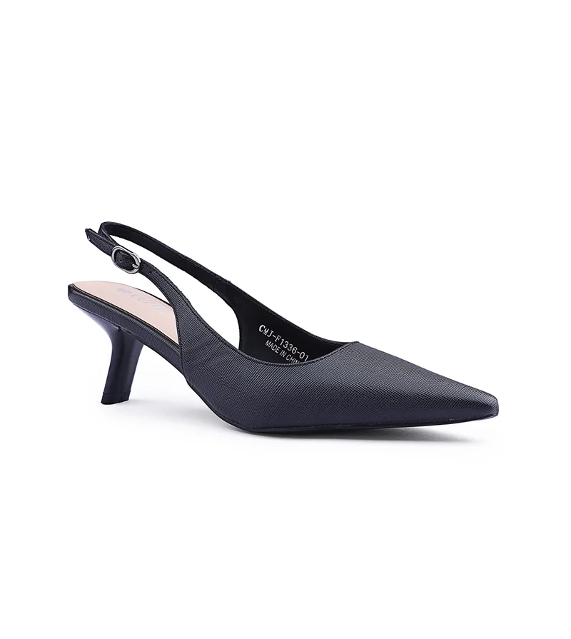 كابلي Womens textured slingback strap heeled shoes