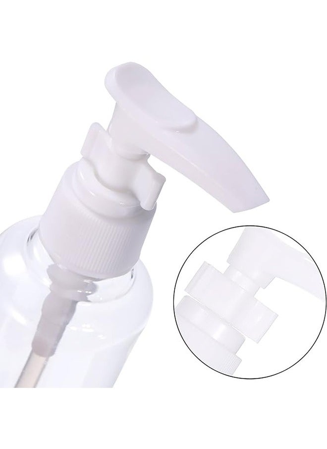 Generic 4 Pieces Transparent Travel Bottles Pump Bottle Lotion Dispenser Bottle Plastic Foamer Bottle Clear Pump Dispenser Mini Travel Pump Bottle for Cleaning Cosmetics Packaging Shampoo (White 50 ml)  - Image 2
