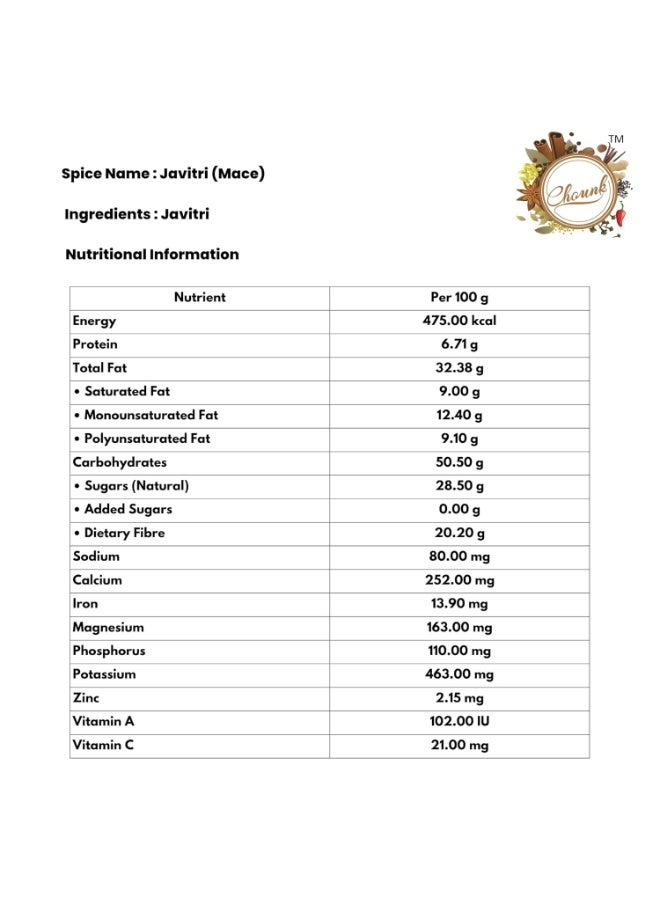 Chounk Spice Javitri 50 Grams | Javitri Spices Whole | Premium Japatri - Whole Spices | Mace Indian Spice - Image 3
