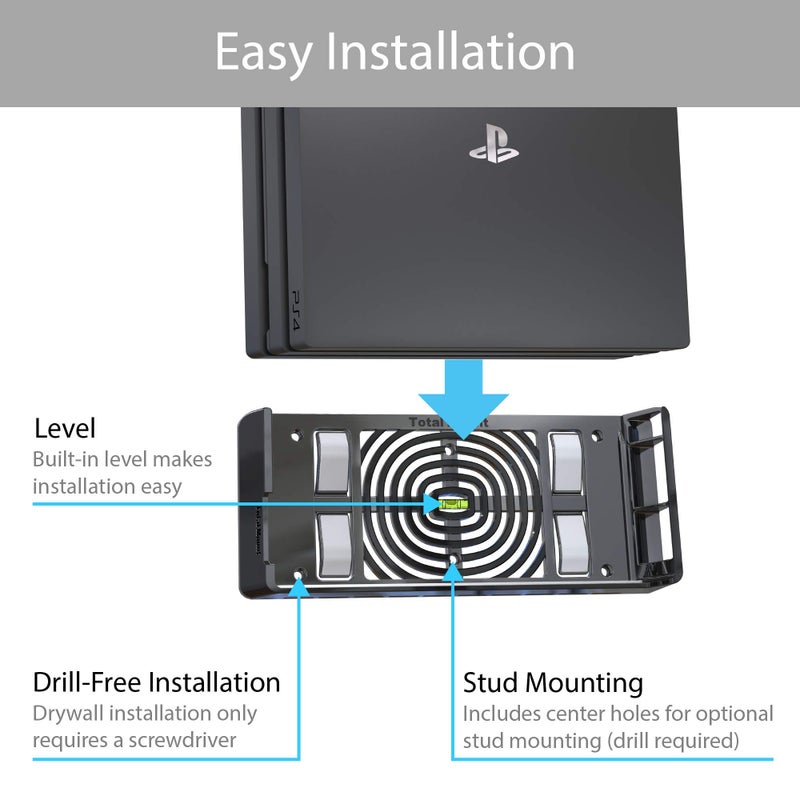 TotalMount for PlayStation 4 Pro (Mounts PS4 Pro on Wall Near TV) - Image 3
