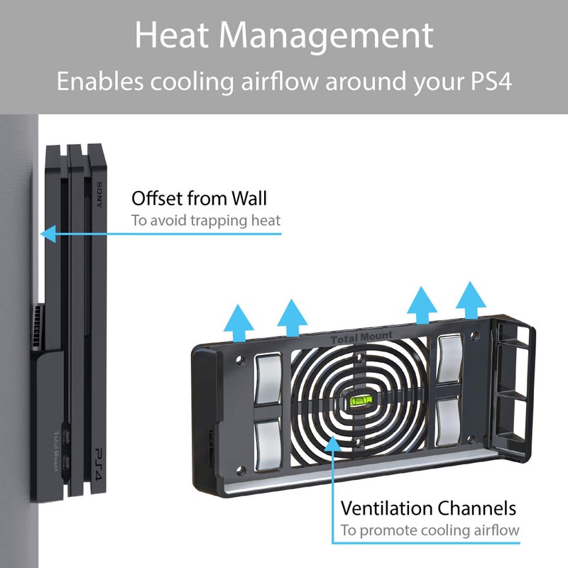 TotalMount for PlayStation 4 Pro (Mounts PS4 Pro on Wall Near TV) - Image 4