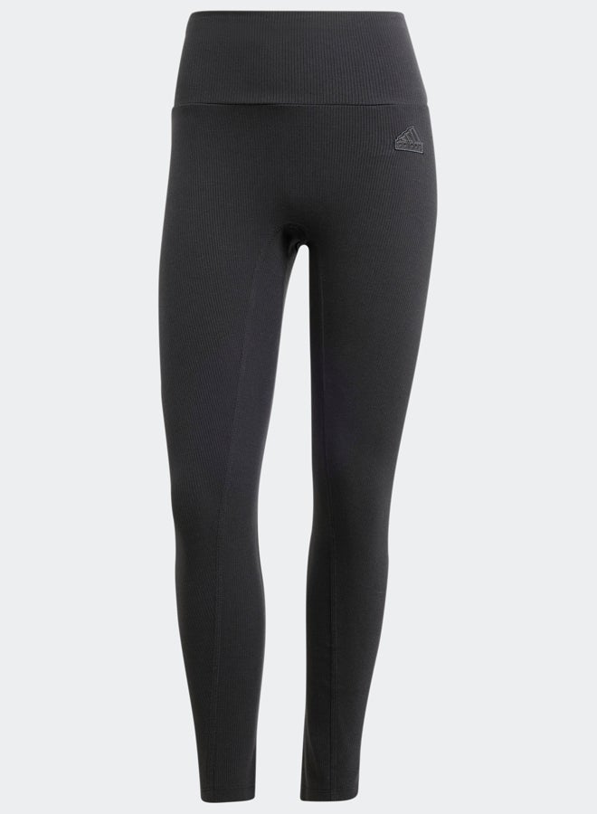 Adidas Lounge Ribbed High-Waist 7/8 Leggings - Image 1