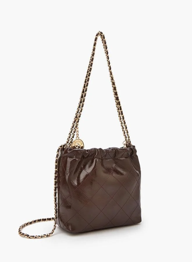 Celeste Quilted Shoulder Bag with Chain Accent Strap