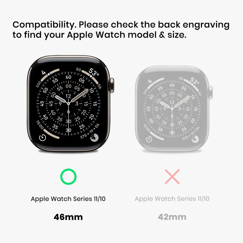 amBand Rugged Case with Band for Apple Watch Series 10 11 46mm, Shockproof & Protective Sport Bumper Cover, Lightweight & Comfortable Strap for Men & Women, Matte Black - Image 2