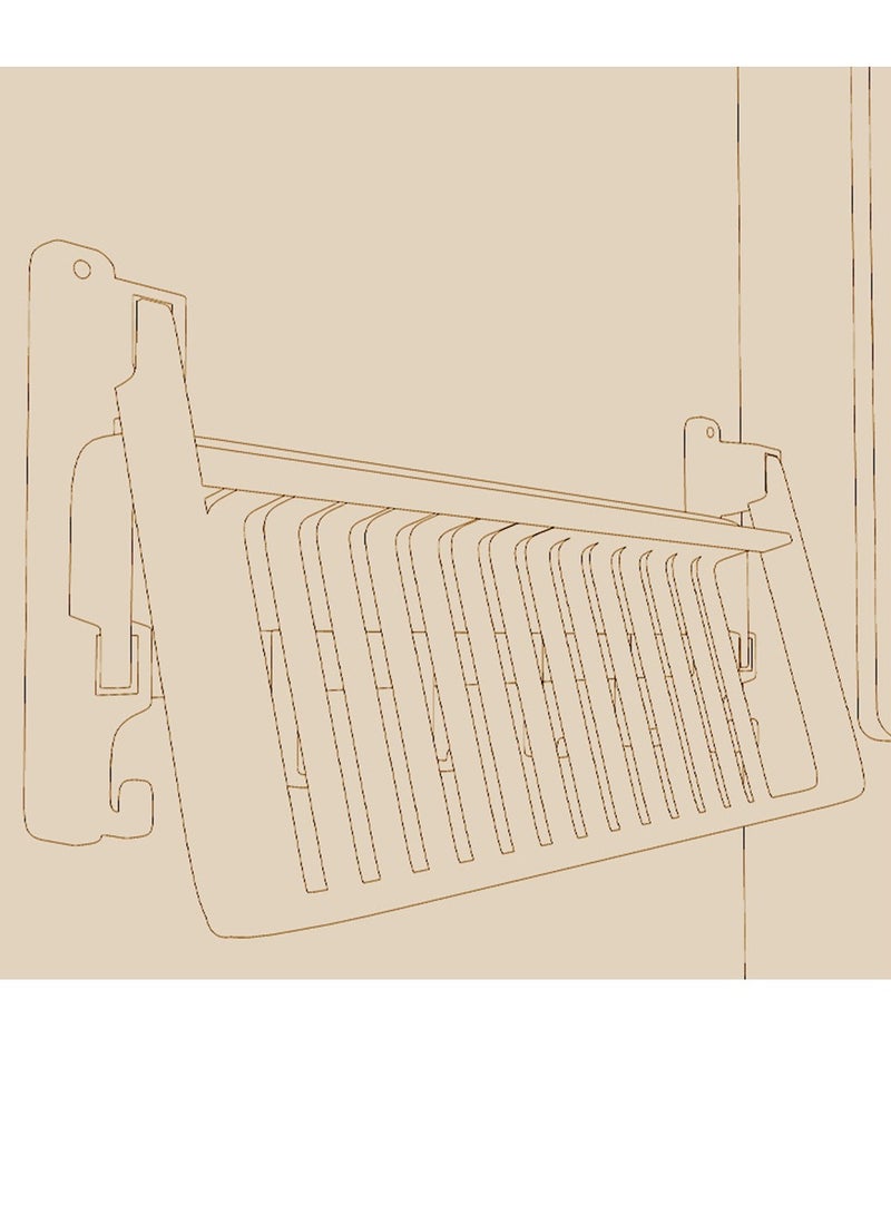 Foldable Large Capacity NO Drilling Bathroom Towel Storage Rack With Hooks Aluminium Toilet Save Space Toiletries With Towel Bar Holder Wall Mount for Bathroom - Image 3