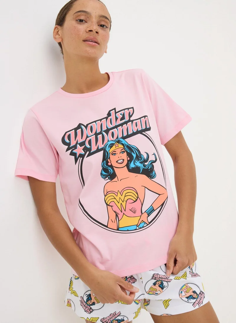Matalan Wonder Woman Pink Pyjama Set