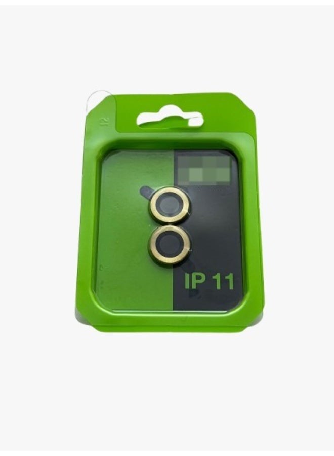 9H Tempered Glass Camera Lens Protector for iPhone 11 (Gold)