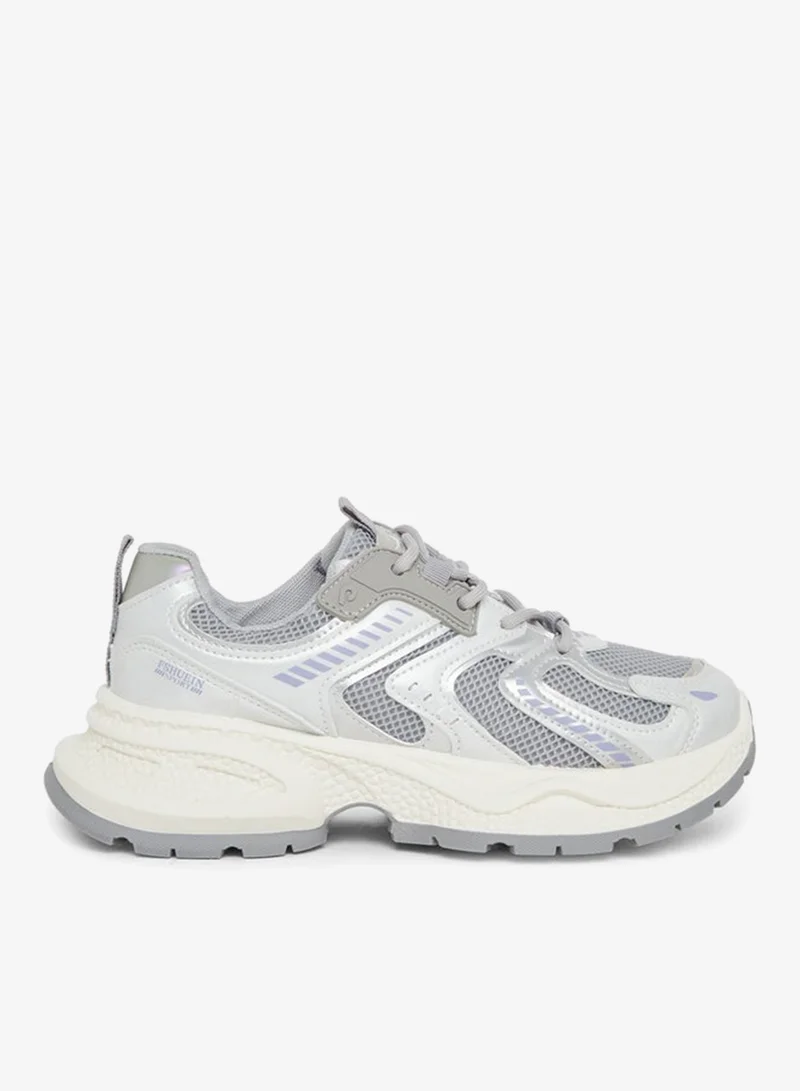 Styli Active Textured Lace Up Sneakers