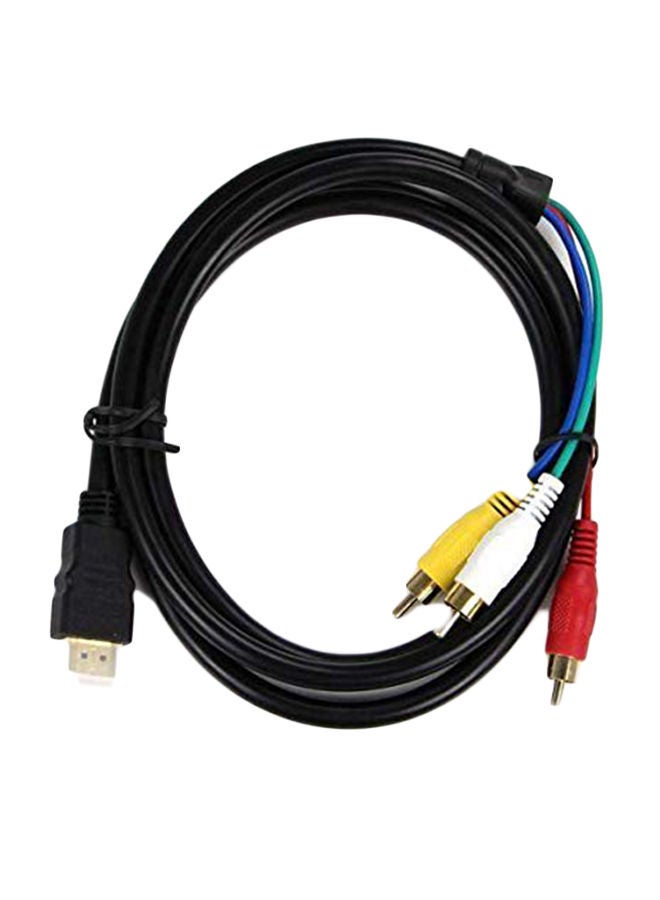 NIBEMINENT HDMI Male To 3 RCA Audio Video Component Cable Multicolour
