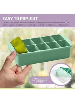 melii Silicone Baby Food Freezer Tray, 2 Oz, Mint  - Image 5