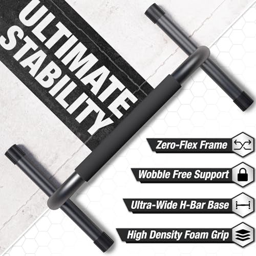 Lebert Fitness Parallette Bars Black – Push Up & Dip Bars for Calisthenics, Bodyweight Training, L-Sits & Handstands – Heavy Duty Steel with Non-Slip Foam Grips - Image 5