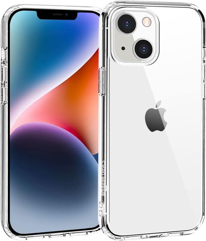 AIBEX® Clear Mag-Saf Case for iPhone 14 | Strong Magnetic Lock, Anti-Yellowing Transparent Back Cover | Military-Grade Drop Protection | Slim Lightweight Cover with Camera Guard - Crystal - Image 1