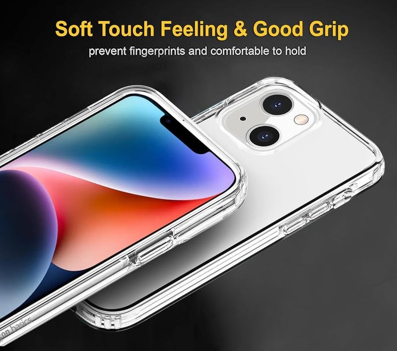 AIBEX® Clear Mag-Saf Case for iPhone 14 | Strong Magnetic Lock, Anti-Yellowing Transparent Back Cover | Military-Grade Drop Protection | Slim Lightweight Cover with Camera Guard - Crystal - Image 2