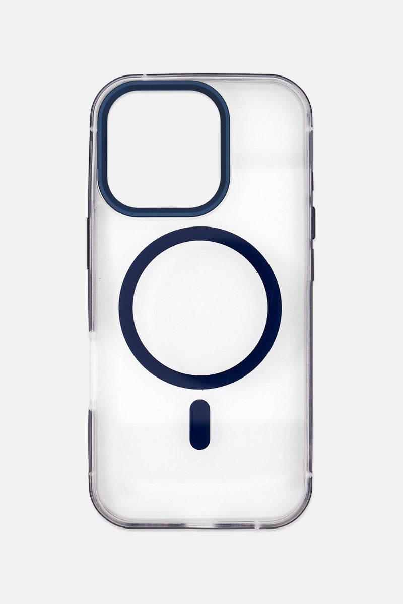 LEVELO iPhone 16 Pro Clair Magsafe Protective Case, Navy - Image 1