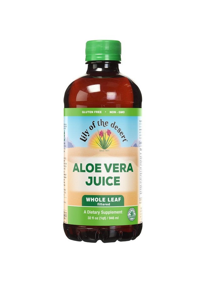 Lily Of the Desert Lily of the Desert Aloe Vera Juice - Whole Leaf Filtered Aloe Vera Drink, Non-GMO Aloe Juice with Natural Digestive Enzymes for Gut Health, Stomach Relief, Wellness, Glowing Skin, 32 Fl Oz  - Image 1