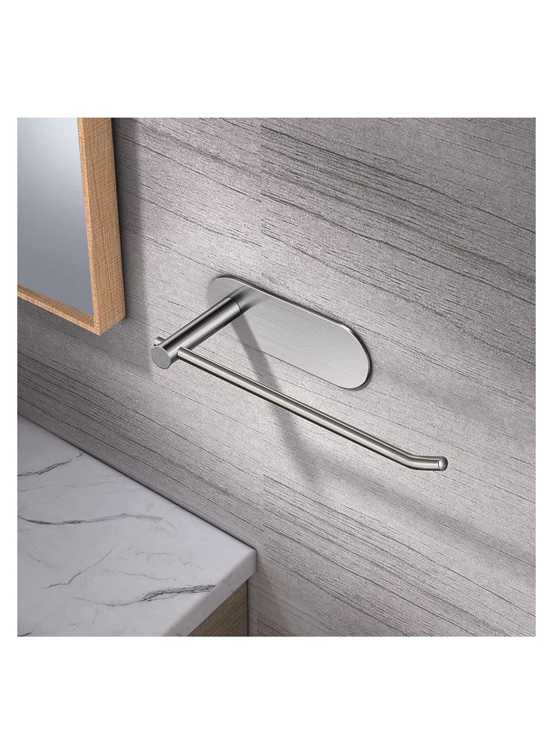 الأزرق جي دبليو Towel Ring Self Adhesive Hand Holder for Bathroom Kitchen Bar No Drilling Silver Rack SUS 304 Stainless Steel Brushed - Image 5
