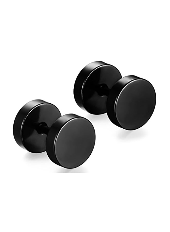 Xusamss Punk Rock Round Titanium Steel Stud Earrings - Image 2