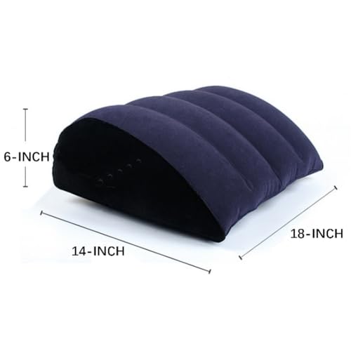 Aolowewin Inflatable Rocking Pillow, Bed Wedges & Body Positioners Pillow, Body Position Cushion, Surface Flocking for Sleeping Traveling Yoga (Breads Shape) - Image 2
