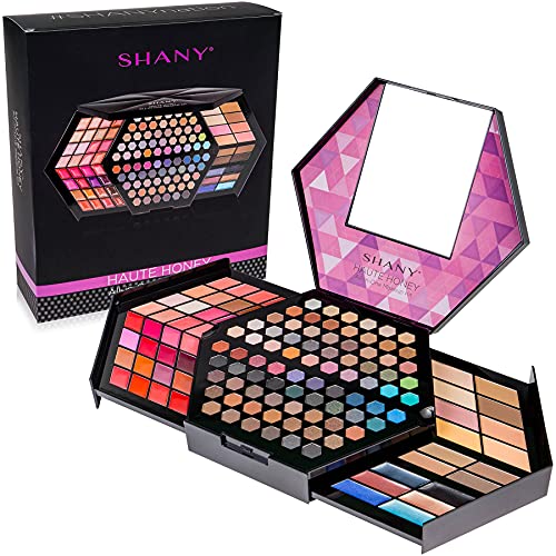 SHANY Haute Honey Makeup Set AllinOne Makeup Kit with 80 Eyeshadows 32 Lip Colors 6 Gel Eyeliners 4 Face Powders 4 Blushes and 4 Eyebrow Powders - Image 2