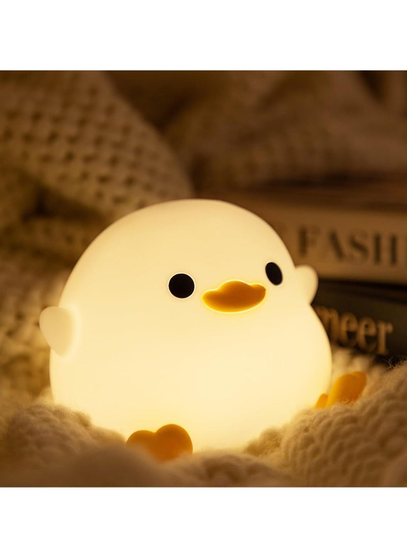 JAJEEK Cute Duck Night Light – Perfect Gifts for Girls, Nursery Room Decor Lamp, Touch Control, Rechargeable & Dimmable, Made of ABS+SIL Plastic, Ideal Birthday Gift for Boys - Image 5