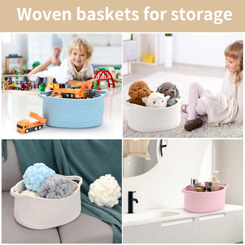 Happyiren Cute Woven Gift Basket with Handle â€“ Brown Storage Basket Empty, Gift Baskets for Valentines Day Birthday Baby Shower Raffle Burr, Decorative Organizer ontainer for Office, Home - Image 5