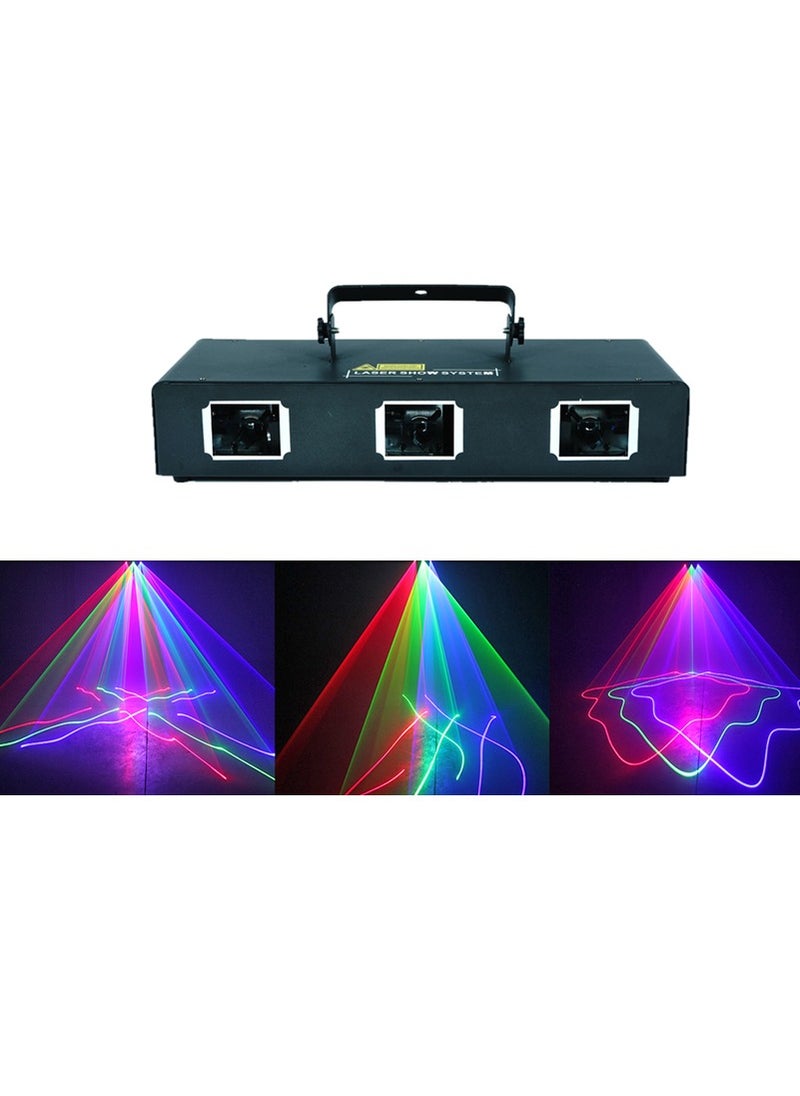 Generic Party laser light, 3 lenses, 7 colors, rectangle  - Image 1