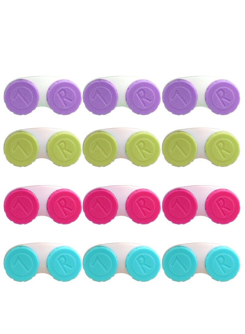 Colorful Contact Lens Cases, Contact Lens Soak Storage Container Box, for Protecting Contact Lens,12 pcs - Image 1