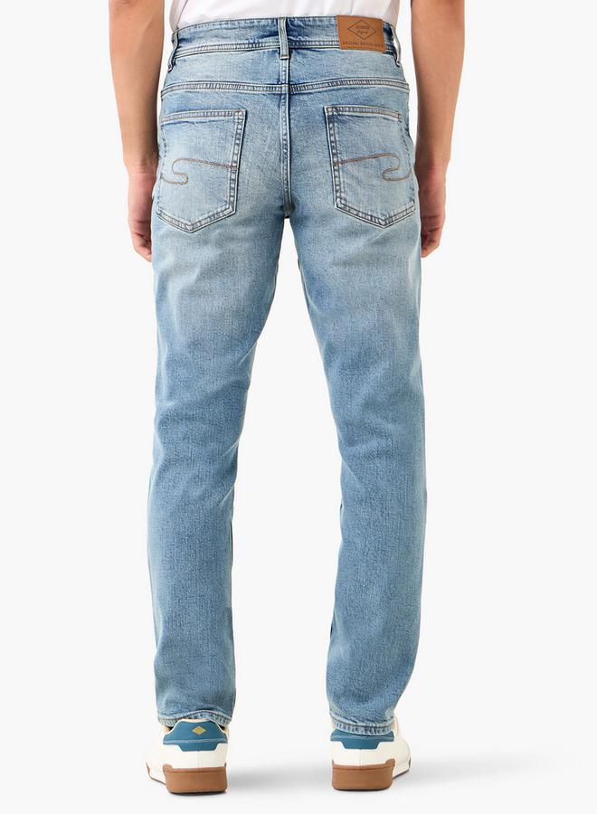 Lee Cooper Slim Fit Jeans with Button Closure and Pockets - Image 3