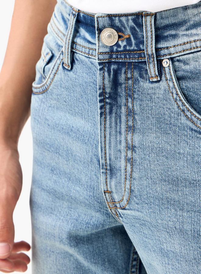 Lee Cooper Slim Fit Jeans with Button Closure and Pockets - Image 4