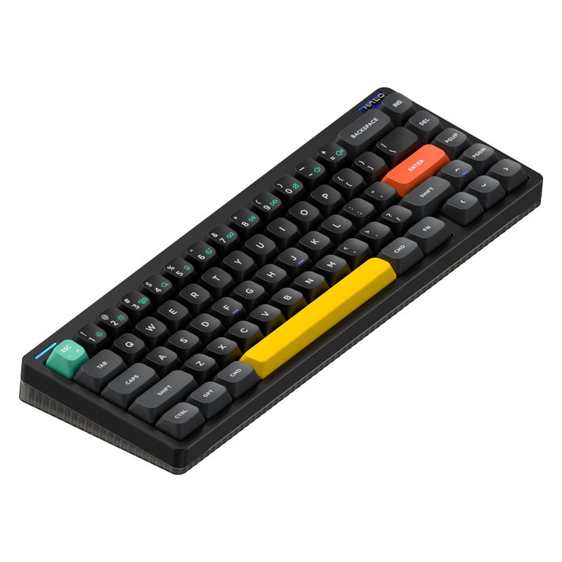 nuphy Halo65 V2 Wireless Mechanical Keyboard with PBT Keycaps, 65% Hot Swappable Custom Gaming Keyboard Compatible with QMK/VIA, RGB Backlit, Gasket Structure, BT5.0/USB-C/2.4GHz,Black-Blush Switches - Image 1