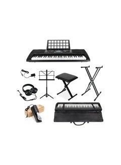 AIERSI Beginner Combo Aiersi 61 Keys Touch Response Electronic Organ ARS1758BK  - Image 1