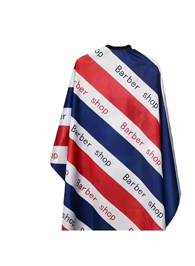 Retro Blue Hair Salon Cape Shatter Proof Polyester Barber Apron Men - Image 2