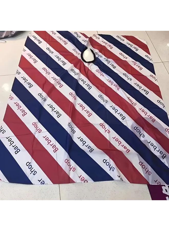 Retro Blue Hair Salon Cape Shatter Proof Polyester Barber Apron Men - Image 5