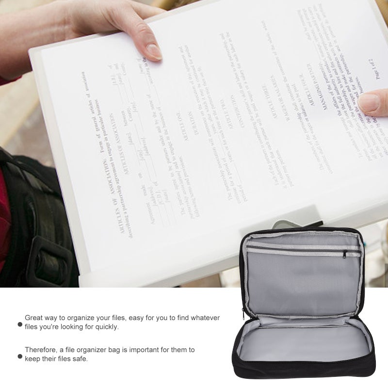 Multilayer Large Capacity File Storage Case Document Bag Portable Organizer Bag - Image 5