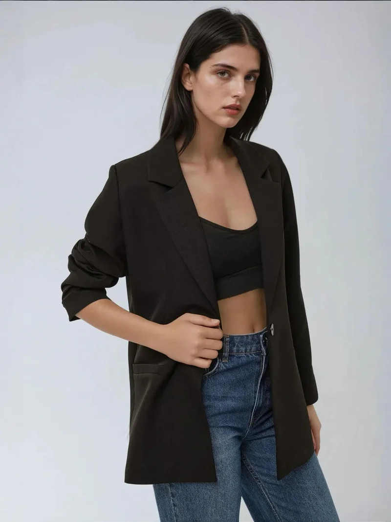 HICCUP Leopard Lining Blazer Jacket